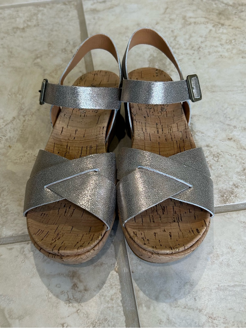 Kork Ease Gold Wedge sandals - Picture 2 of 5